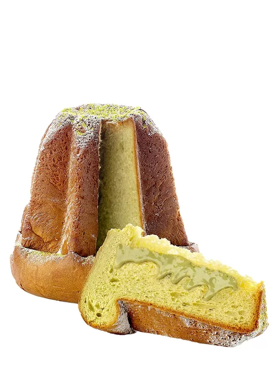 Panettone no pistāciju miltiem, pildīts ar pistāciju krēmu, 150 g