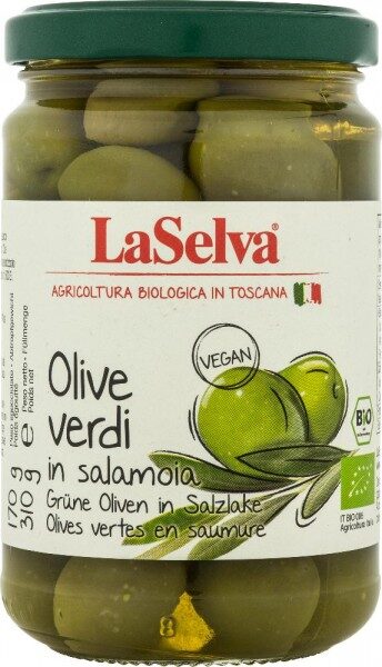 BIO zaļās olīvas sālsūdenī, 310 gr 